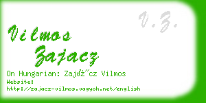 vilmos zajacz business card